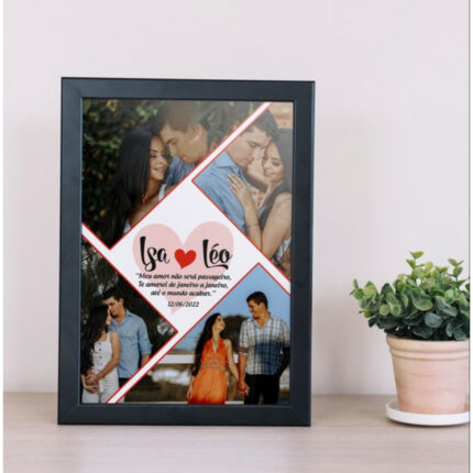 Alice Craft Synthetic Table/Wall Photo Frame for Home Decor, Bedroom, Table Top, Office Desk, Living Room (4" x 6", Black)